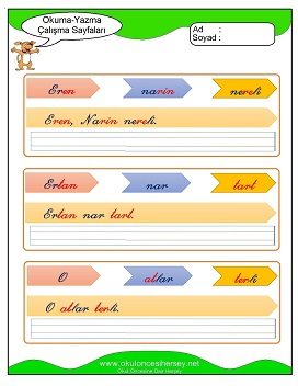 r sesi Grubu Çalışma Sayfaları